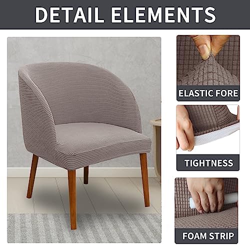 2 Pcs Curved Back Dining Chair Slipcover