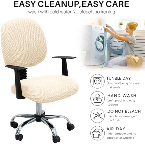 MIFXIN 2-Piece Stretchable Office Chair Cover