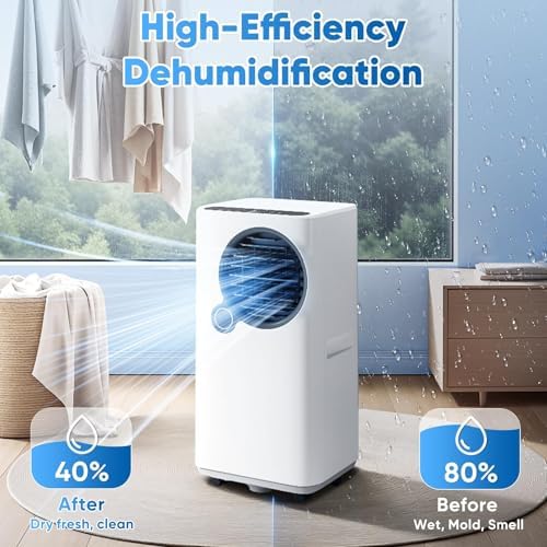 16000 BTU Smart Portable Air Conditioner with Cooling Dehumidifier Fan