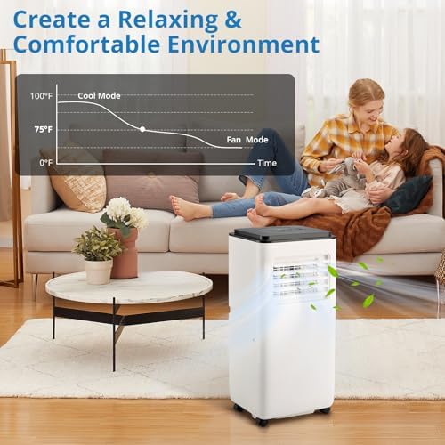 AutoSteelix 10000 BTU Portable AC Unit 350 Sq Ft Cool Fan Dehumidifier