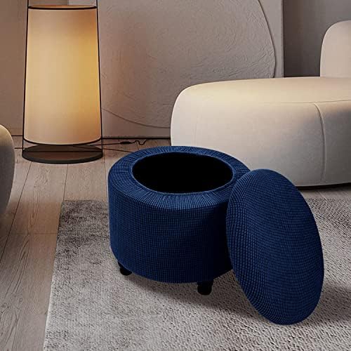 Sanocay Round Ottoman Cover with Storage 1