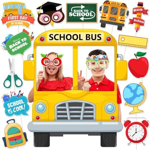 Back to School Photo Booth Props Set 16 Pieces 1
