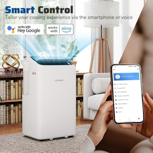 COSTWAY 14000 BTU Inverter Portable AC with 3 in 1 Features