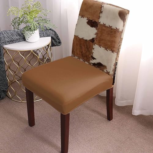 Cow Print Chair Covers Set of 6 for Dining Room