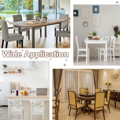 Uxcell 2Pcs Stretch Seat Covers for Dining Chairs White