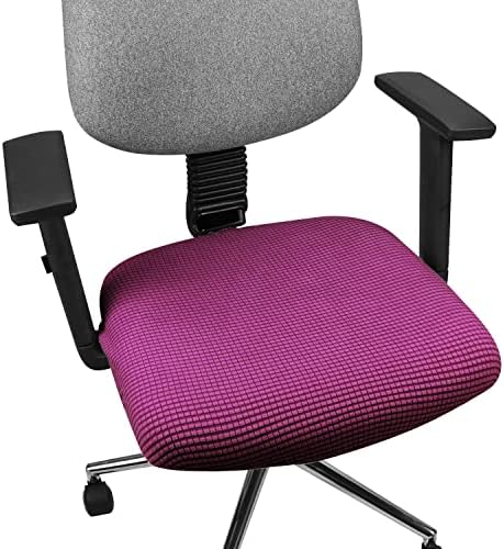 Yikko Soft Stretch Spandex Jacquard Slipcovers Dark Purple 1