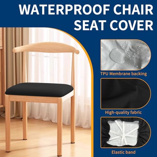 Fafua Waterproof Dining Chair Seat Covers Set of 6