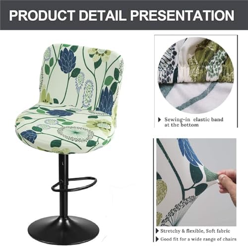 CiauCh Bar Stools Cover with Square Back and Round Seat 1