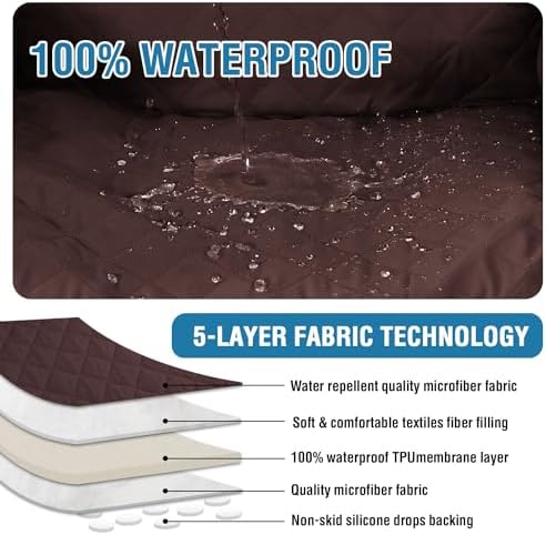 HVERSAILTEX Waterproof Recliner Cover with Storage Pockets