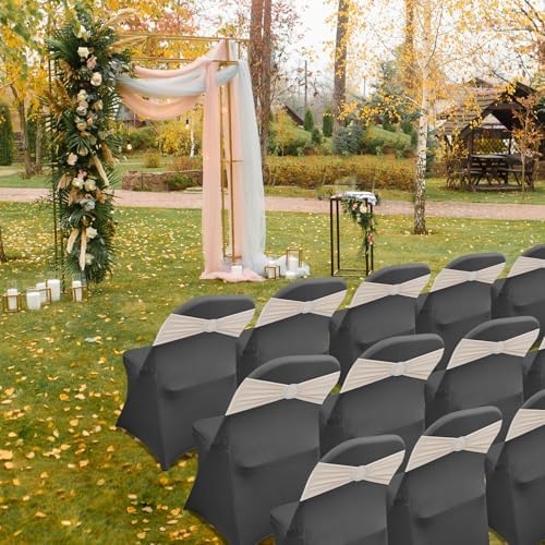 AZAMIA 30pcs Stretch Folding Chair Covers