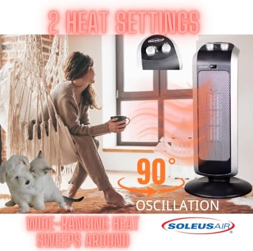 Soleus Air Heater with 2 Heat Settings and Timer