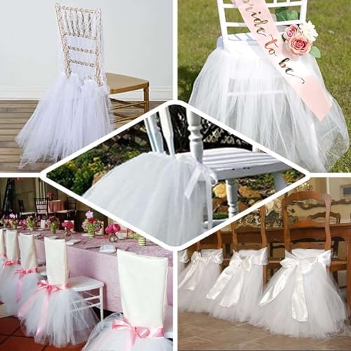 Efavormart Stretchy Tulle Chair Skirt for Weddings