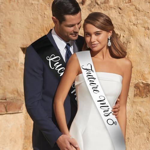 Future Mrs Lucky Mr Sash Kit - Bride to Be Groom to Be Sashes