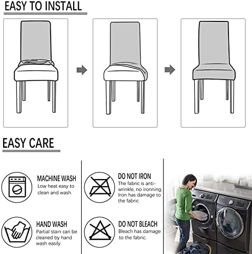 Jusmate Stretch Spandex Chair Covers Set of 4