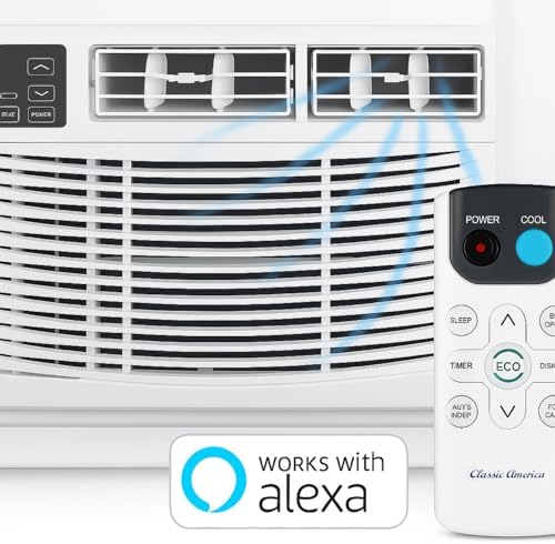 Vtronix Classic America 8000 BTU Window Air Conditioner - Cool Only White WiFi Enabled