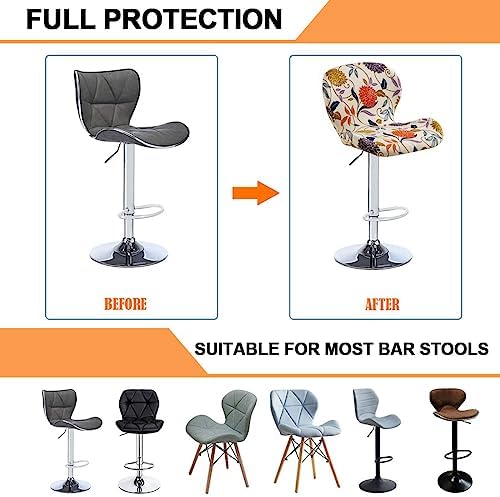 Counter Height Bar Stool Covers 4 Pack for Kitchen and Dining Room