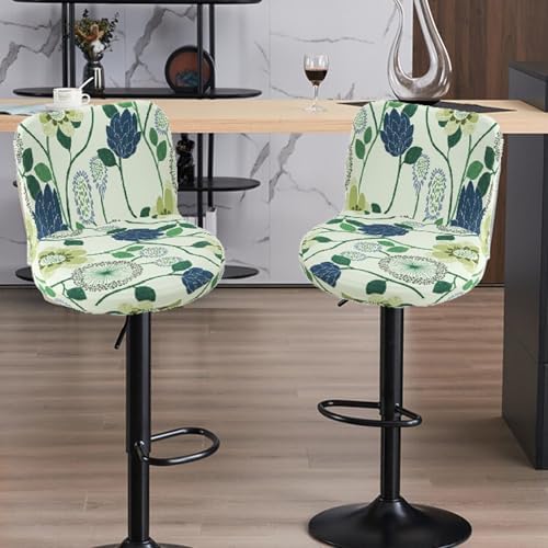 CiauCh Bar Stools Cover with Square Back and Round Seat 1