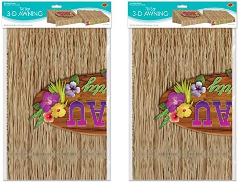 Beistle 2 Piece Tiki Bar Wall Awnings Luau Decorations