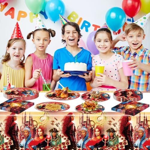 Red Queen Birthday Plates Napkins Tablecover Party Set