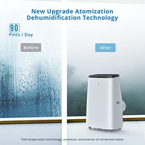 Garvee 14000 BTU Portable Air Conditioner with Fan and Dehumidifier Modes White