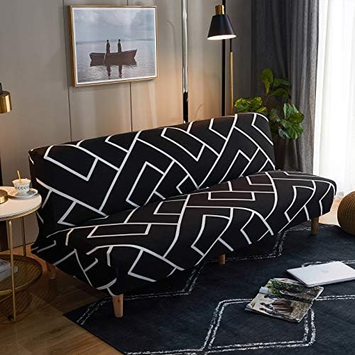 MIFXIN Sofa Bed Cover for Armless Sofa Elastic Stretch Printed