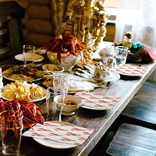 100 Count 2 Ply Crawfish Napkins 13x13 Inch 1