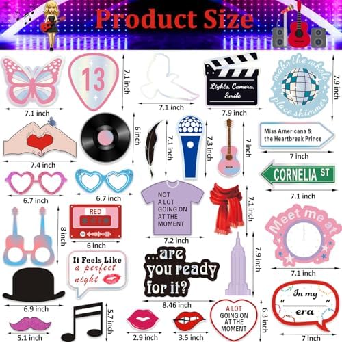31pcs Era Party Photo Booth Props Kit