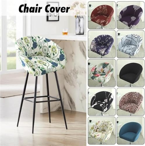 JACOJE Bar Stool Slipcover with Back and Arms