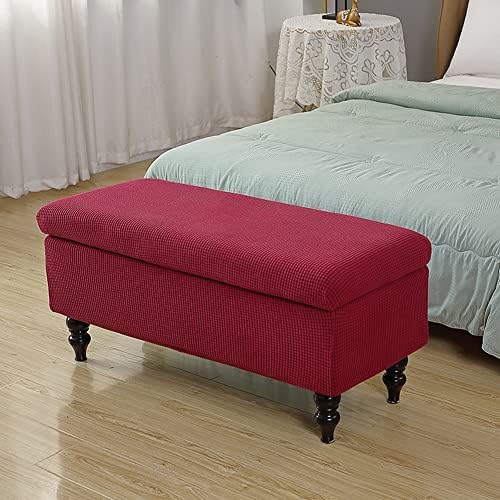 HFCNMY Rectangle Storage Bench Cover - Red Small