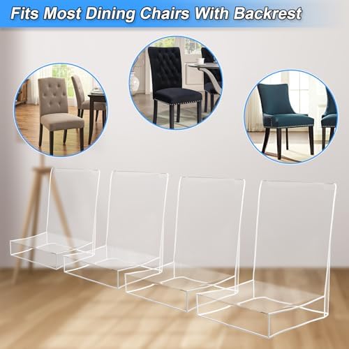 Cosmos 4 Pcs Clear PVC Dining Chair Covers with Backrests