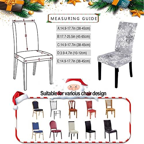 LIPOR 6-Piece Christmas Dining Chair Slipcovers