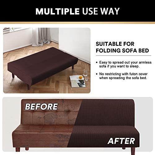 PrinceDeco Stretch Futon Slipcover with Elastic Design