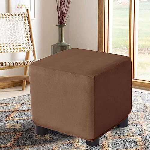 Velvet Stool Cover for Small Storage Ottoman