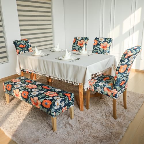 FORCHEER Velvet Dining Bench Cover 60 Inches Long