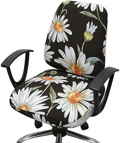 VIOKKO Wild Daisy Chair Covers Set 2 Piece Rotating Swivel Seat Protector