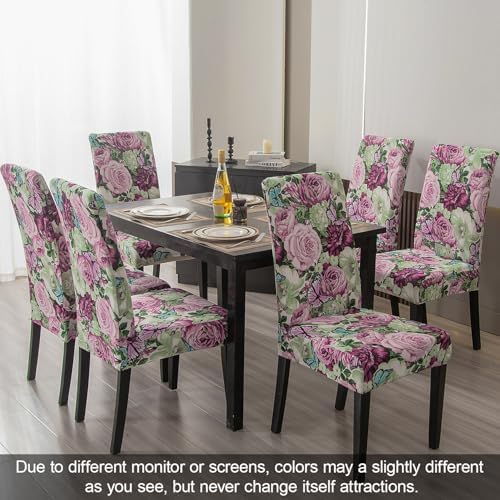 JQinHome Butterflies Chair Covers Set of 4 for Dining Room