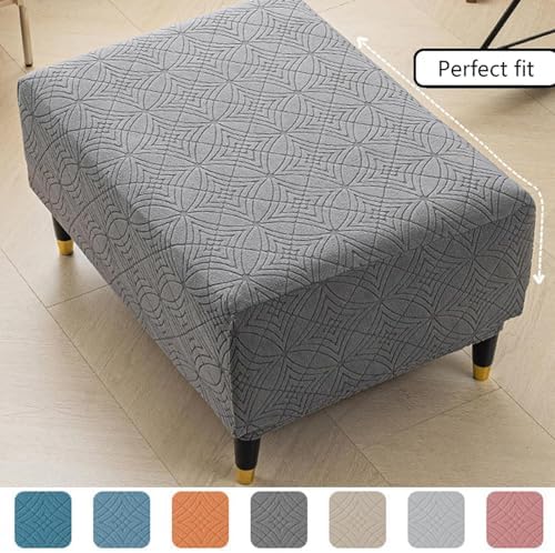GUYIRT Ottoman Cover Stretch Foot Stool Cover Living Room Protector