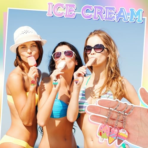 Sasylvia 36 Pcs Ice Cream Keychain Party Favors 1