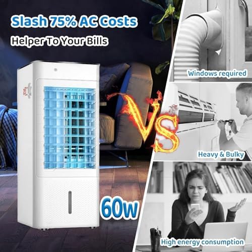 3-in-1 Windowless Portable Air Conditioner with Humidifier and Remote Control