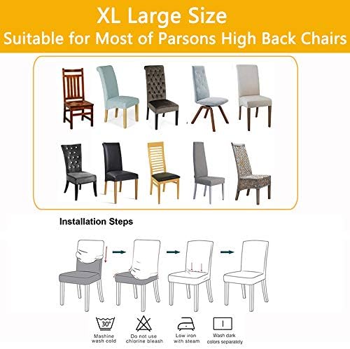 Stretch Dining Chair Slipcovers Black 4 Per Set