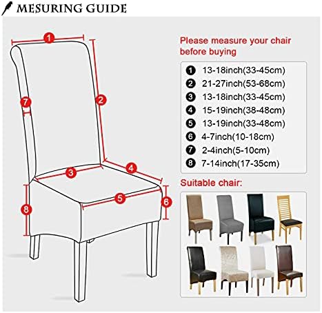 Lellen Waterproof Chair Covers Set of 4 - Cream