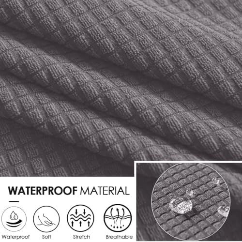 Waterproof Square Ottoman Cover with Elastic Band
