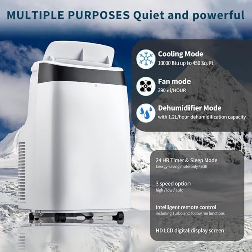 GAOMON 10000 BTU Portable AC with Fan and Dehumidifier