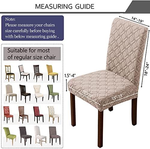 BOGUANG Dining Chair Covers Set of 6 Removable Washable