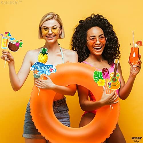 KatchOn Tropical Hawaiian Photo Booth Props Pack of 50 1