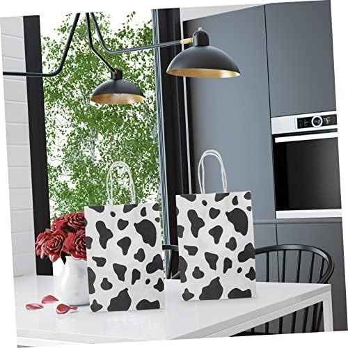 KOMBIUDA 12 Pcs Cow Theme Paper Tote Bags Party Decorations