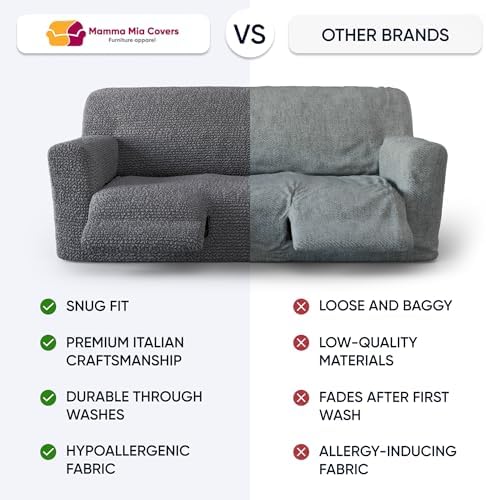 PAULATO Recliner Sofa Cover - Dark Brown