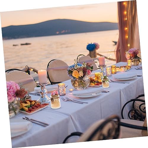 PRETYZOOM 4pcs Glass Candy Bottles for Wedding Favors and Storage