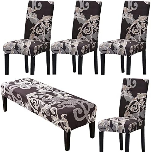 HAPPYDOG Stretch Chair Covers 4PCS Set Bench Cover