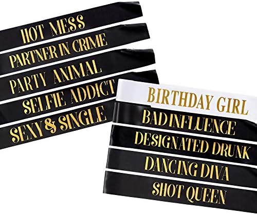 Happy Birthday Sashes 10 Pack for Women 1